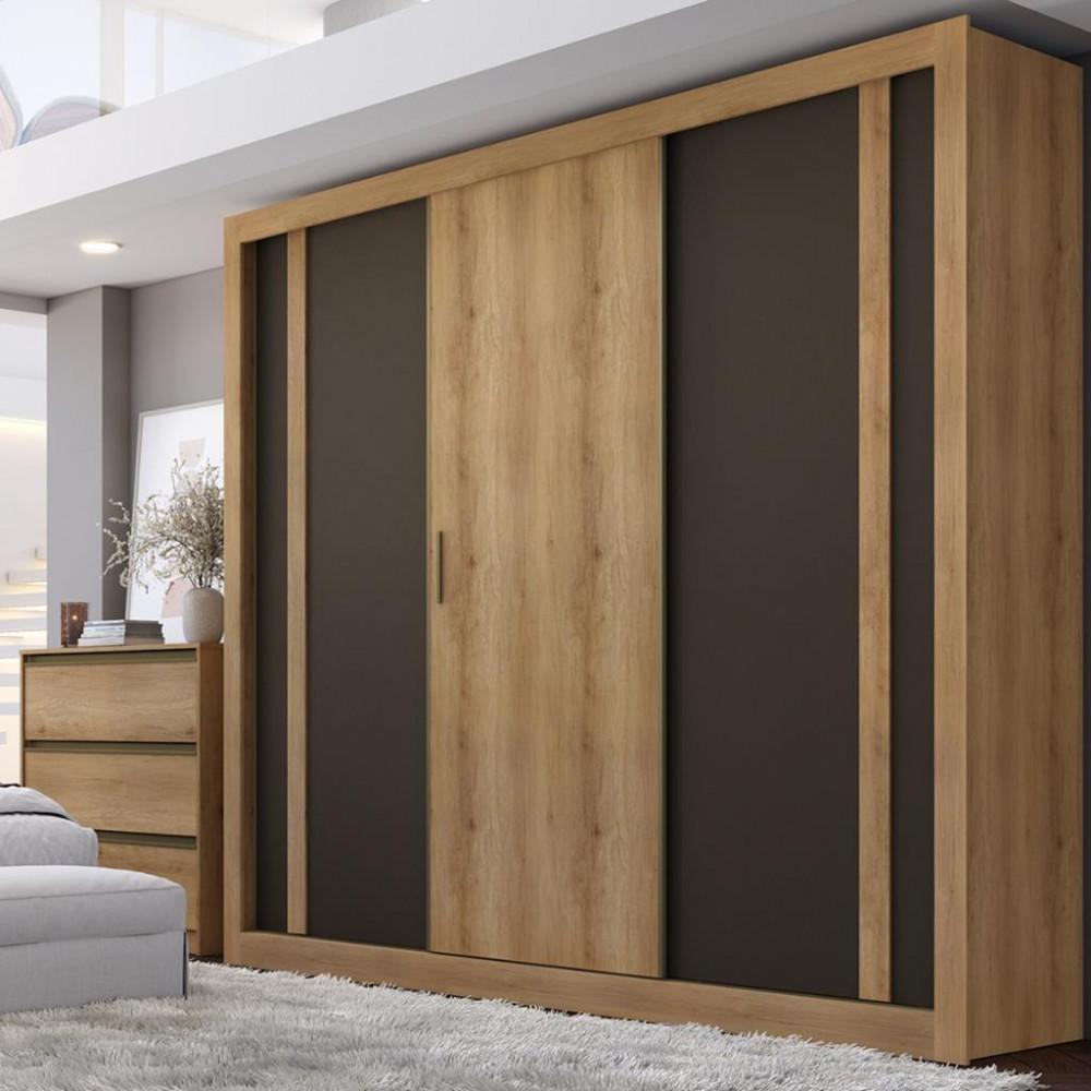 Guarda Roupa Casal 3 Portas Correr 4 Gavetas Flex Ibiza THB - 5