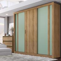 Guarda Roupa Casal 3 Portas Correr 4 Gavetas Ibiza THB - 1