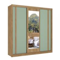 Guarda Roupa Casal Espelho 3 Portas Correr 4 Gavetas Ibiza THB - 2