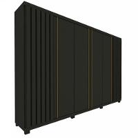 Guarda Roupa Casal com Pés 6 Portas 4 Gavetas Ripado Absolut New Gelius - 2