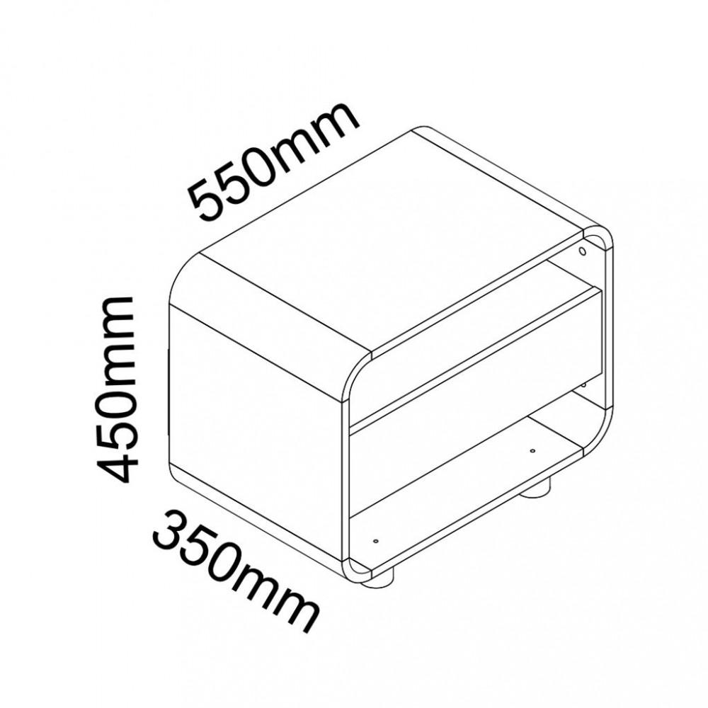 Mesa de Cabeceira 1 Gaveta Innova Gelius - 4