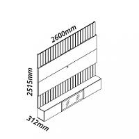 Estante Home para TV até 85 Polegadas 3 Portas LED Reflecta 260cm Soberano Gelius - 4