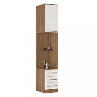 Mesa de Cabeceira 1 Porta 3 Gavetas Irlanda Demartez - 1