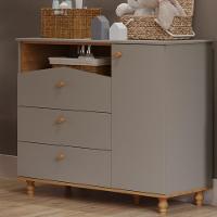 Cômoda Bebê 3 Gavetas 1 Porta Casinha Dengo Permobili - 1