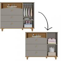 Cômoda Bebê 3 Gavetas 1 Porta Casinha Dengo Permobili - 3