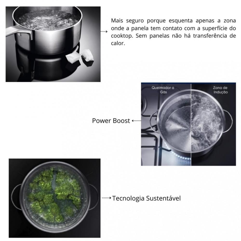 Cooktop Indução 4 Bocas Electrolux IE6LP Mesa de Vidro - 3