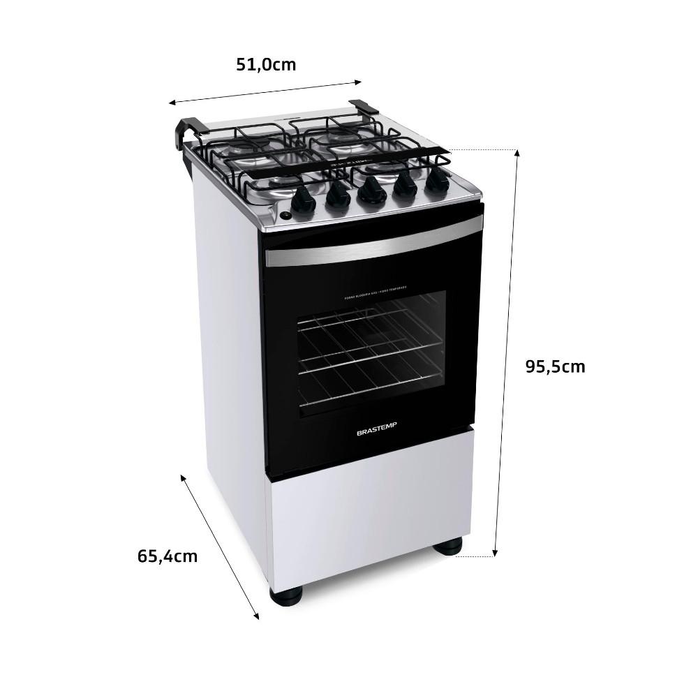 Fogão 4 Bocas Brastemp BFO4NBB Automático - 4