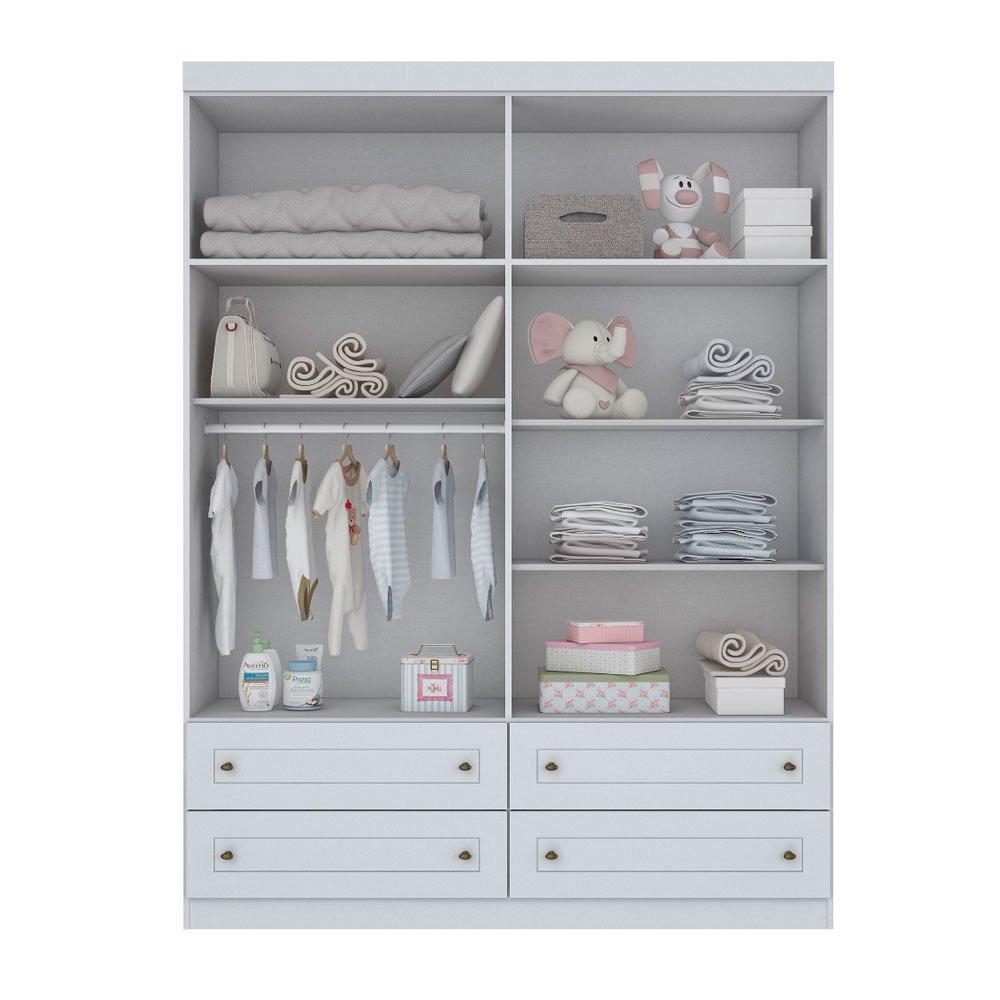 Guarda Roupa Infantil 4 Portas 4 Gavetas Americano Henn - 2