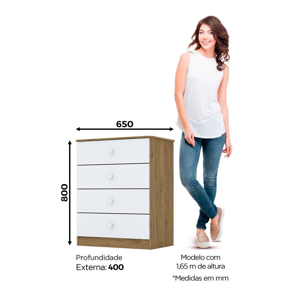 Cômoda Infantil 4 Gavetas Labirinto Henn - 4