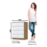 Cômoda Infantil 4 Gavetas Labirinto Henn - 4