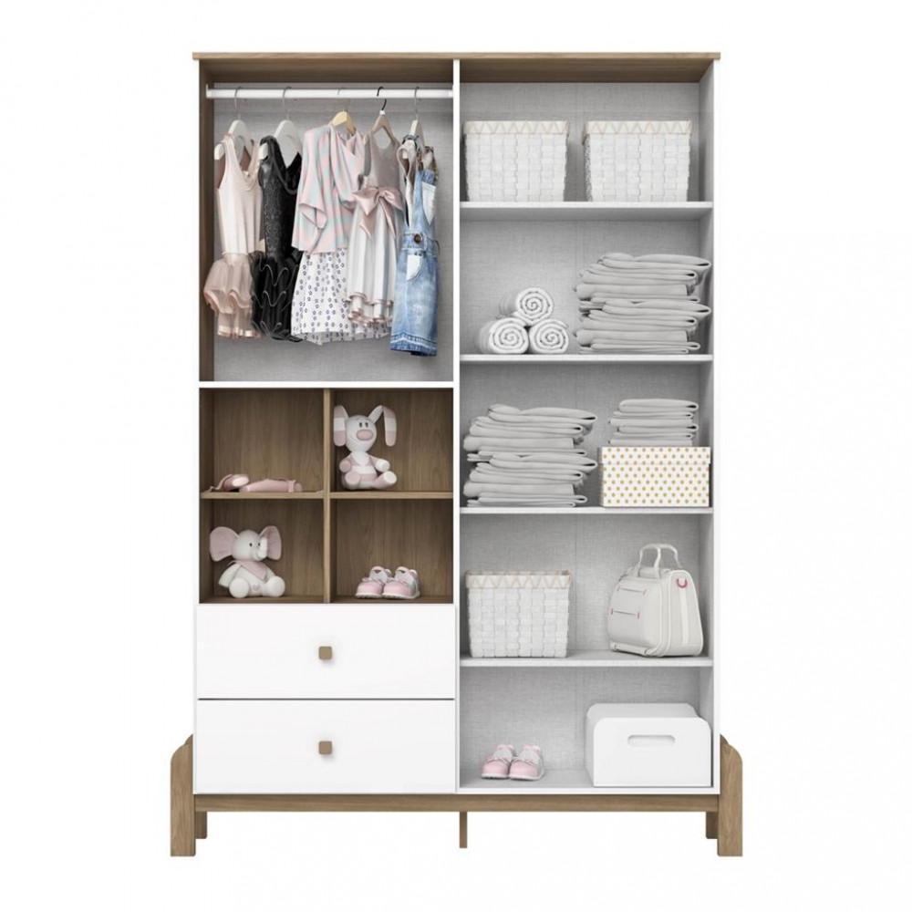 Guarda Roupa Bebê 4 Portas 2 Gavetas Ternura Henn - 4