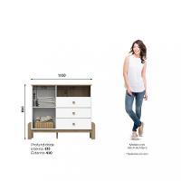 Cômoda de Bebê 3 Gavetas 1 Porta Carinho Henn - 4