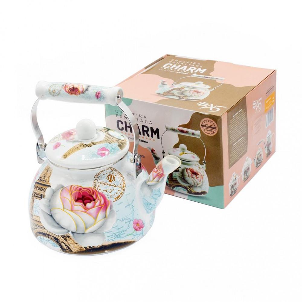 Chaleira A5 Esmeralda Charm 2,5L Sem Apito - 1