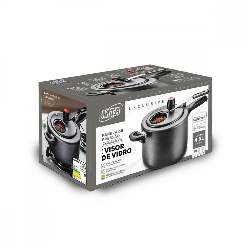 Panela de Pressão Mta 4.5 Litros de Alumínio com Visor 6000 - 3