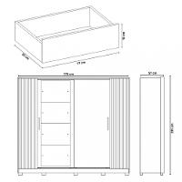 Guarda Roupa Casal 4 Espelho 4 Portas 4 Gavetas Flex Jacaranda Albatroz