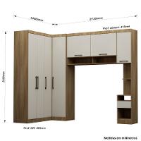 Guarda Roupa 7 Portas 3 Gavetas Paris Luciane