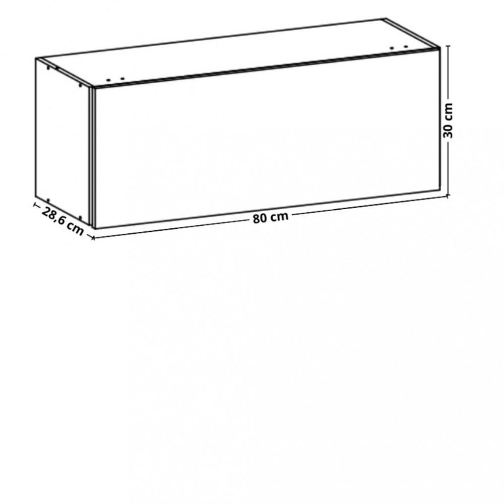 Armário Aéreo 1 Porta Basculante 80cm Art Kits Parana - 4