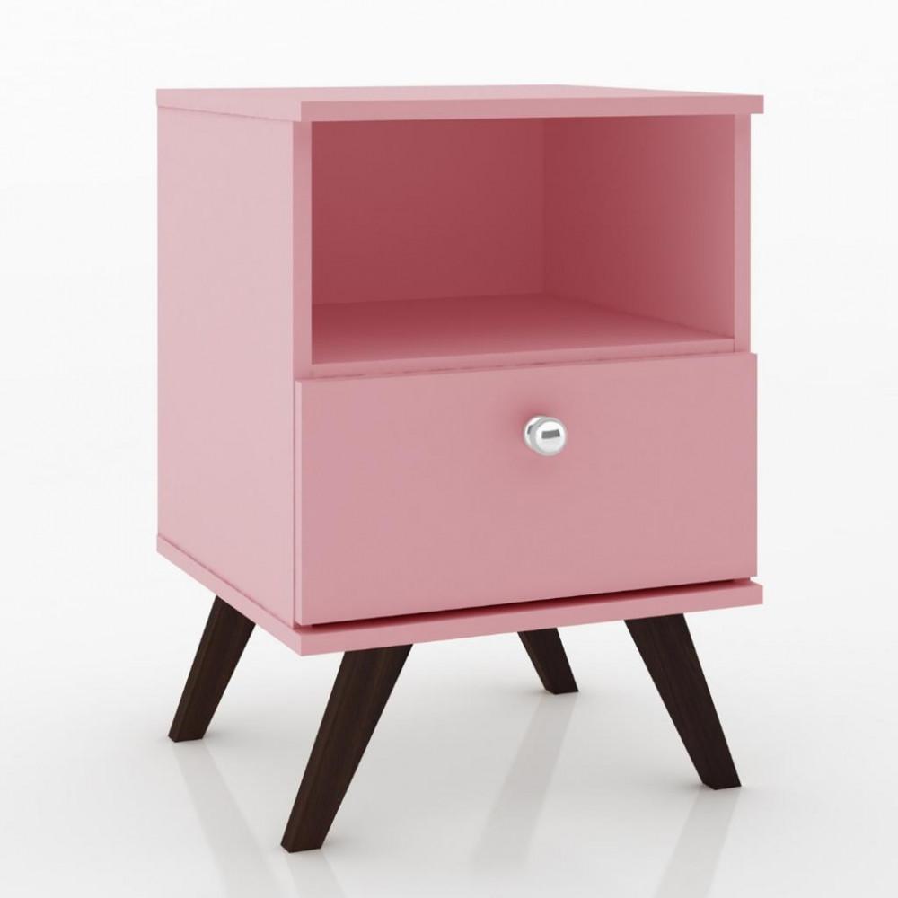 Mesa de Cabeceira 1 Gaveta Retro Movelbento - 2