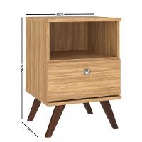 Mesa de Cabeceira 1 Gaveta Retro Movelbento - 3