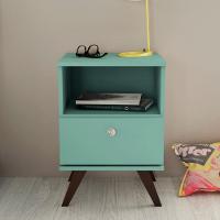 Mesa de Cabeceira 1 Gaveta Retro Movelbento - 1