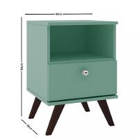 Mesa de Cabeceira 1 Gaveta Retro Movelbento - 3