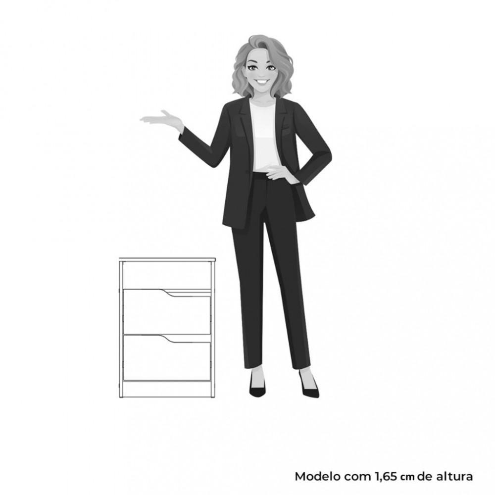 Mesa de Cabeceira 2 Gavetas Flex Sole Albatroz - 5