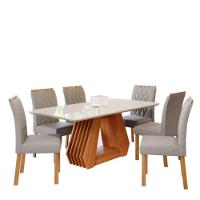 Conjunto Sala de Jantar Mesa Ágata 180cm 6 Cadeiras Juliana Cimol - 2