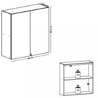 Armário Aéreo 1 Porta Articulada 80cm Art Kits Parana - 4