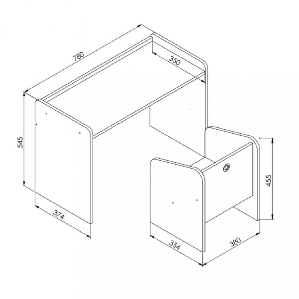 Conjunto Infantil Mesa e Poltrona Montessoriano Meu Fofinho  Art in Moveis - 3