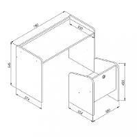 Conjunto Infantil Mesa e Poltrona Montessoriano Meu Fofinho  Art in Moveis - 3