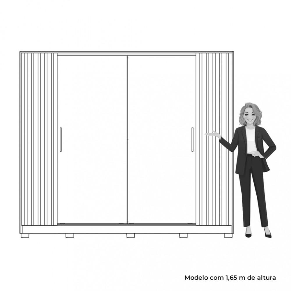 Guarda Roupa Casal 4 Portas 4 Gavetas Flex Jacaranda Albatroz - 5
