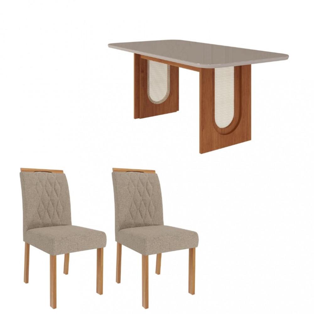 Conjunto Sala de Jantar Mesa Valentina 180cm 6 Cadeira Juliana Cimol - 2