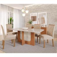 Conjunto Sala de Jantar Mesa Louise 180cm 6 Cadeira Fernanda Cimol - 1