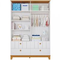 Quarto de Bebê Berço Mini Cama e Guarda-Roupa 4 portas 4 gavetas Liza Permobili - 3