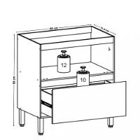 Balcão 1 Porta 1 Gaveta 80cm Art Kits Parana - 4
