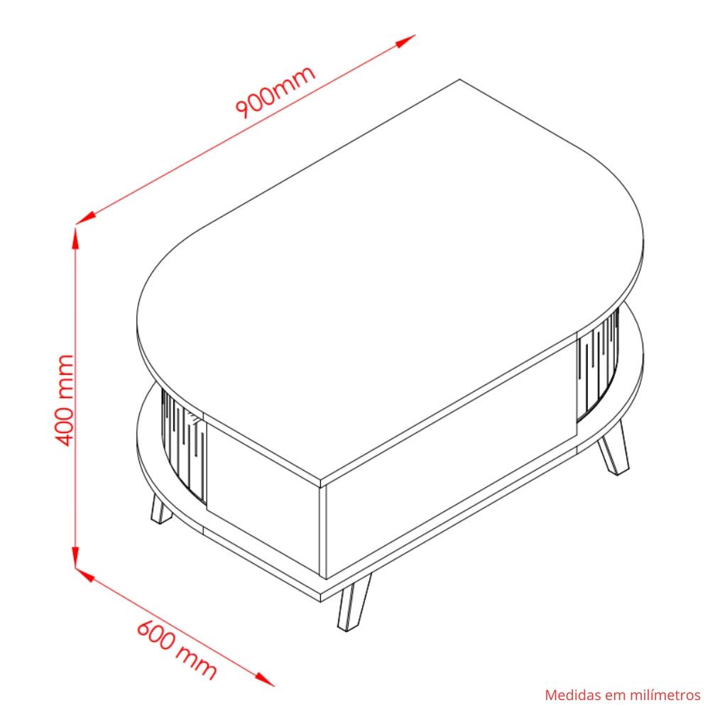 Mesa de Centro Indianápolis Madetec - 4