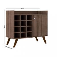 Aparador com Adega 12 Garrafas 1 Porta RT 3111 Movelbento - 3