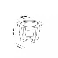 Mesa de Centro Redonda 60cm Curve Artely