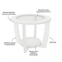 Mesa de Centro Redonda 60cm Curve Artely - 5
