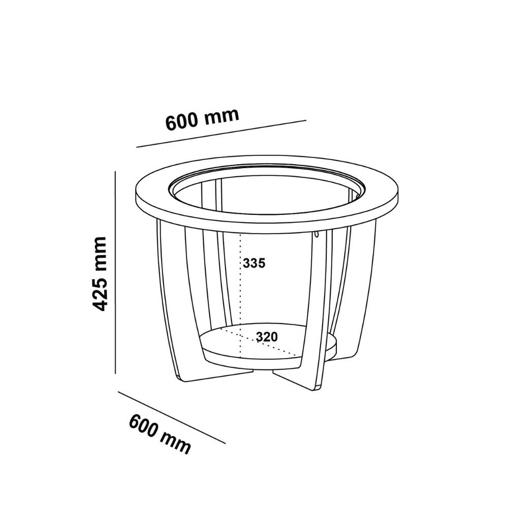 Mesa de Centro Redonda 60cm Curve Artely - 4