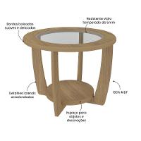 Mesa de Centro Redonda 60cm Curve Artely - 3
