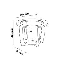 Mesa de Centro Redonda 60cm Curve Artely - 4