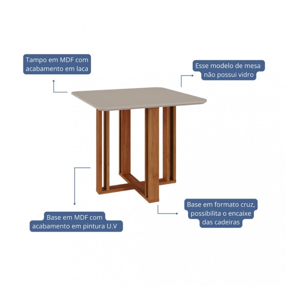 Mesa de Jantar Quadrada Flora Cimol - 2
