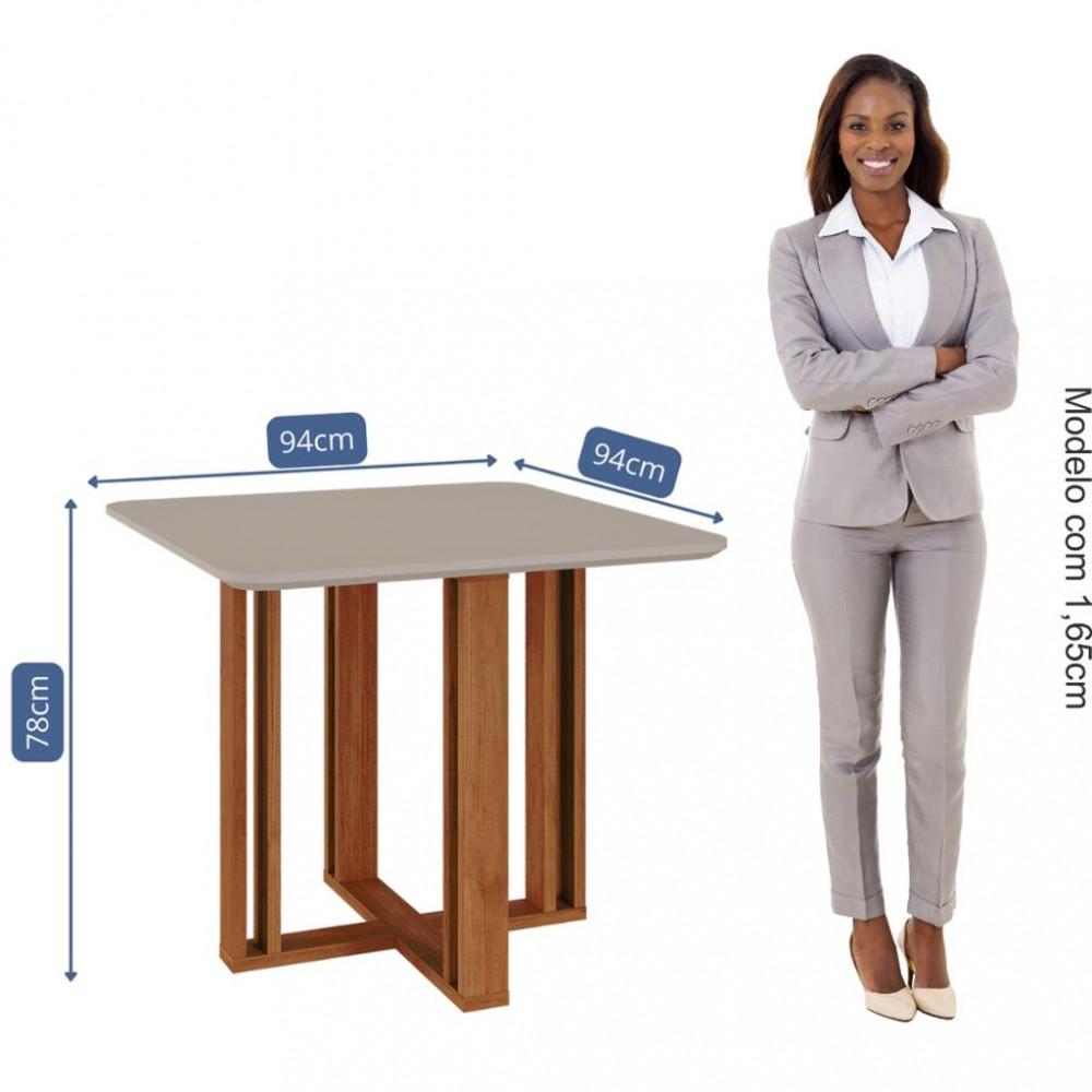 Mesa de Jantar Quadrada Flora Cimol - 3