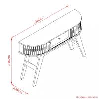 Aparador 2 Portas 1 Gaveta Estoril Madetec - 4