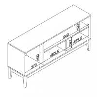 Rack para TV até 52 Polegadas 1 Porta MB1056 Movelbento - 4
