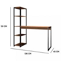 Escrivaninha com Estante 136cm Brooklyn Artefamol - 3