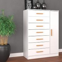 Cômoda 7 Gavetas 1 Porta New Mônaco Evidencia - 1