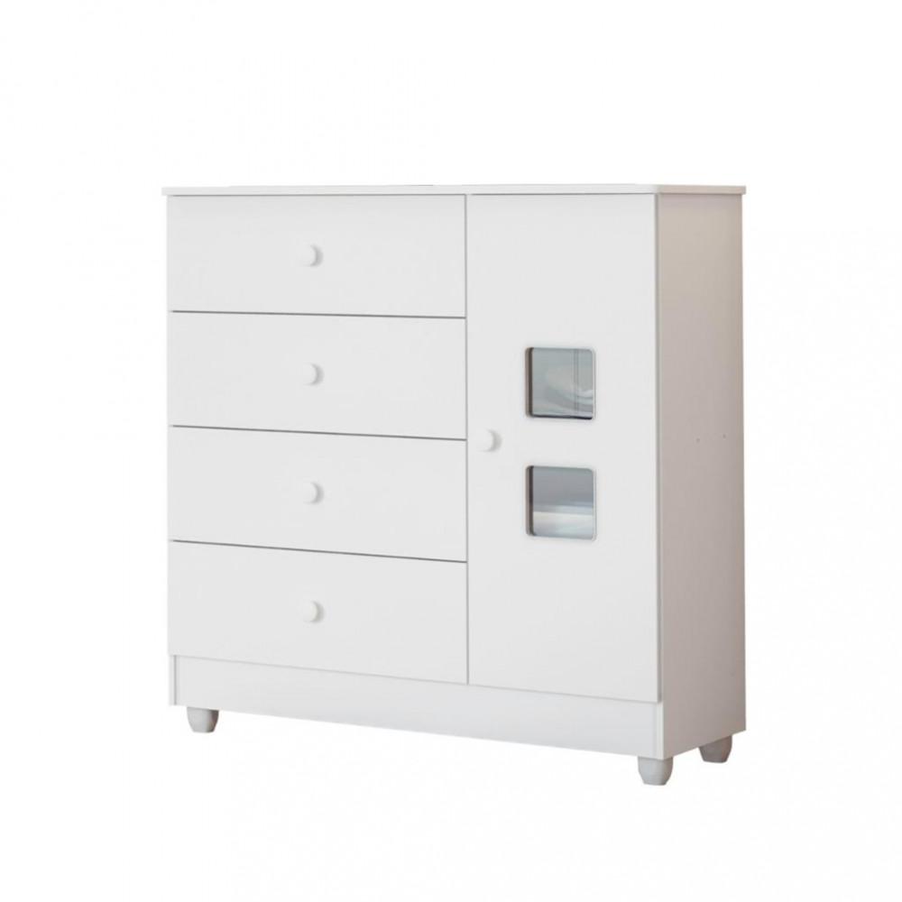 Cômoda Infantil 1 Porta 4 Gavetas Life Tigus Baby - 2