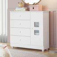 Cômoda Infantil 1 Porta 4 Gavetas Life Tigus Baby - 1